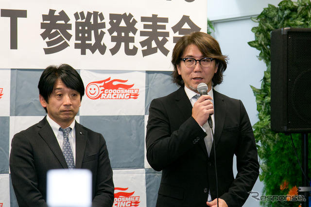 グッドスマイルレーシング、安藝貴範氏(右)、片山右京氏(左)