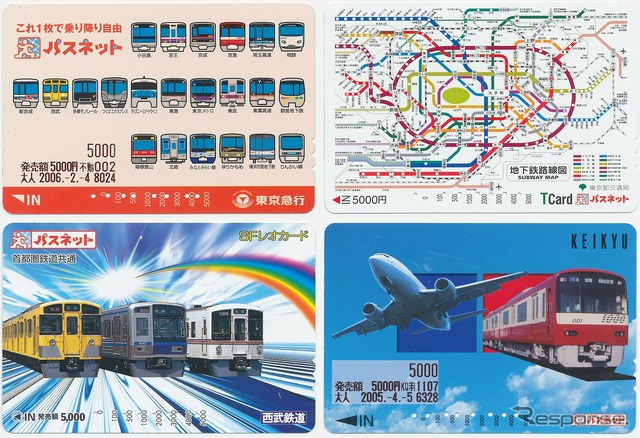 関東圏の鉄道各社局が発売していたパスネットカード。1月31日限りで払戻しも終了する。