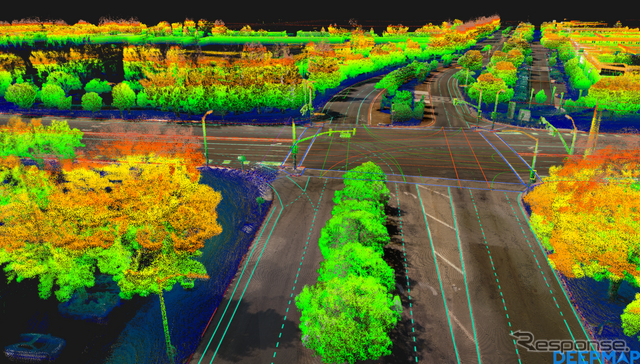 「DeepMap」（ディープマップ）は高精細3Dマップとリアルタイムの高精度位置情報を提供することで、より正確に走行環境を把握することができるようにし安全性を高める技術