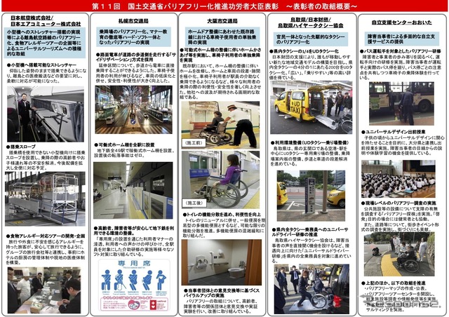 第11回国土交通省バリアフリー化推進功労者大臣表彰
