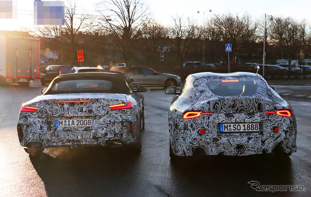 トヨタ スープラ(写真右)と BMW Z4(同左)が奇跡のツーショット!?