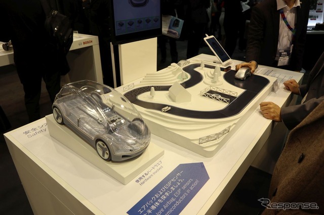 ボッシュのブースではMEMSをメインに展示