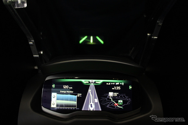 自動運転モードの表示とHUD。