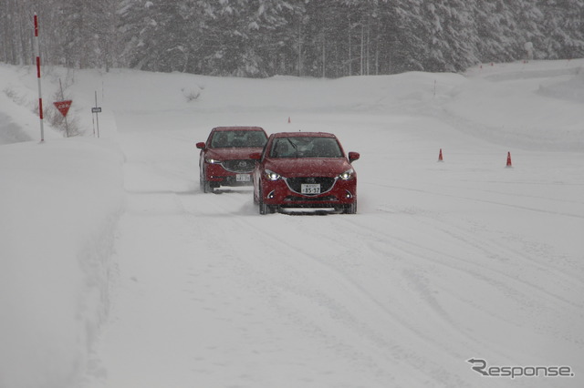 マツダ雪上試乗会