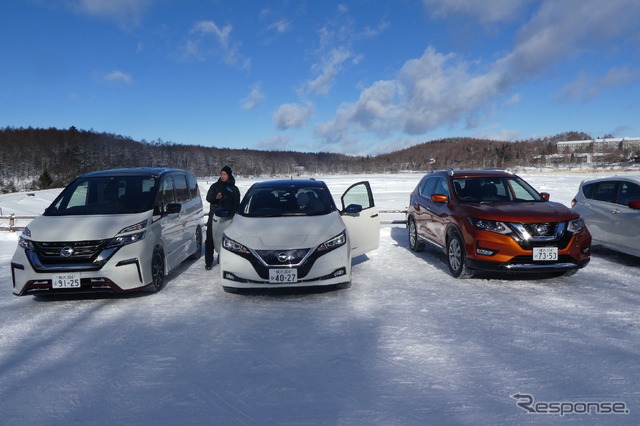 日産自動車「氷上・雪上試乗会」