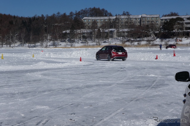 日産自動車「氷上・雪上試乗会」