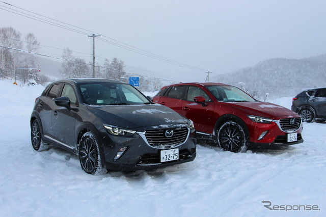 マツダ CX-3・CX-8 雪上試乗