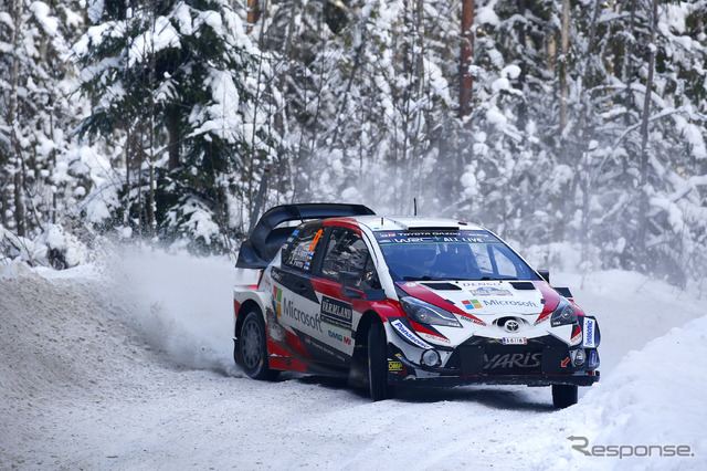 総合4位の#9 ラッピ（トヨタ・ヤリスWRC）。