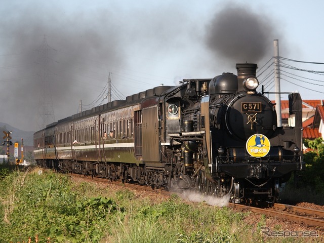 山口線時代の12系レトロ調客車。5両がそのまま大井川鐵道へ譲渡される。