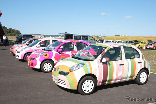 マーチ のしましま柄のパソコンを発売　NEC日産コラボ