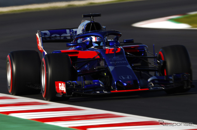 スペイン・バルセロナでテスト中の今季型マシン「トロロッソSTR13・ホンダ」。
