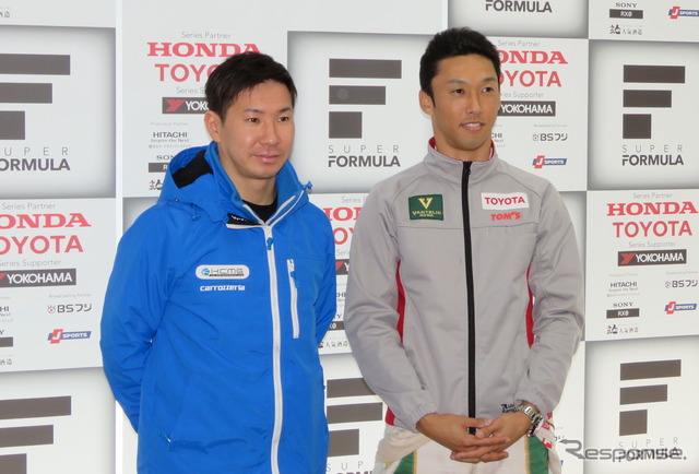 小林可夢偉(左)と中嶋一貴(右)が初日のセッション1番時計を分け合った。