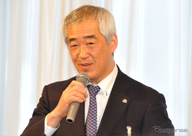 日本二輪車オークション協会・新会長 福井二朗氏(22日・都内ホテル)