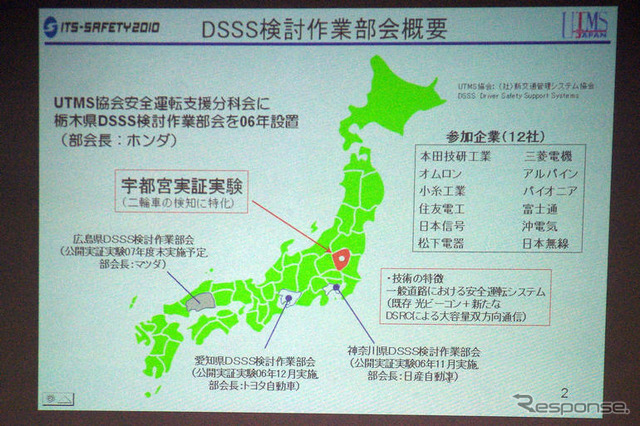 【DSSS公開実験】安全運転支援システムの公道実験、二輪車の事故抑止