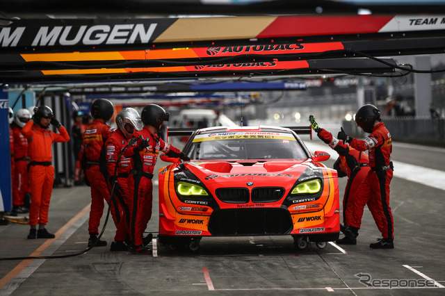 GT300クラスのトップタイムをマークした#55 BMW。