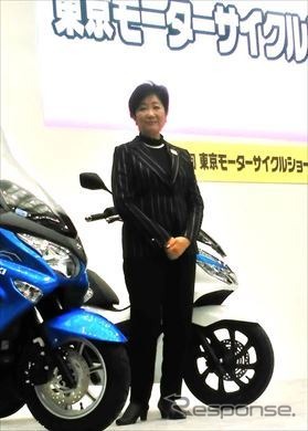 EV/FCバイクを「ゼロエミ・バイク」と呼んで関心を高めて...小池都知事が東京モーターサイクルショーに登壇