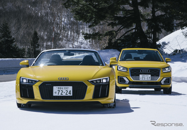 Audi R8 SpyderとAudi Q2