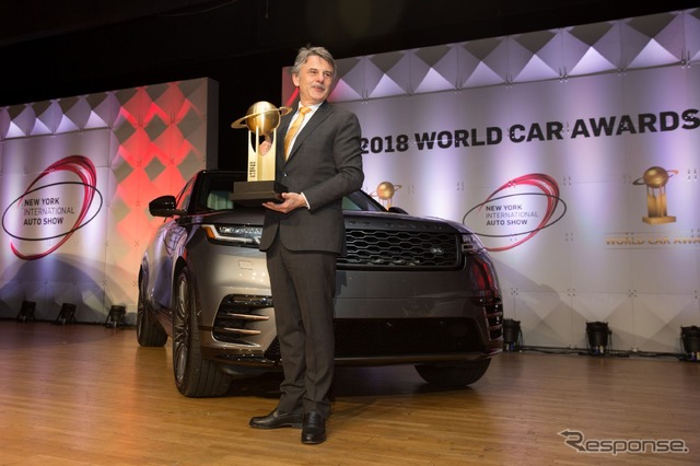 2018ワールドカーデザインオブザイヤーを受賞したレンジローバー・ヴェラール(ニューヨークモーターショー2018)