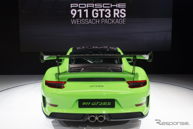 ポルシェ911GT3 RS改良新型のヴァイザッハ・パッケージ(ニューヨークモーターショー2018)