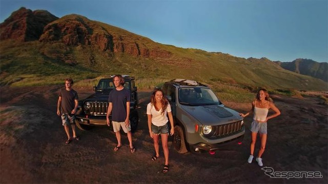 国際サーフィン大会とジープ車の走りをバーチャル体験できるジープのVRプログラム