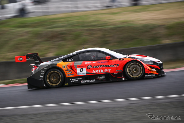 GT500クラス予選2位の#8 NSX。