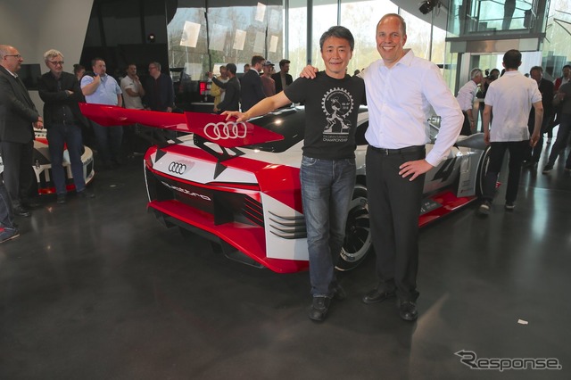 アウディ e-tron ビジョン グランツーリスモの実車