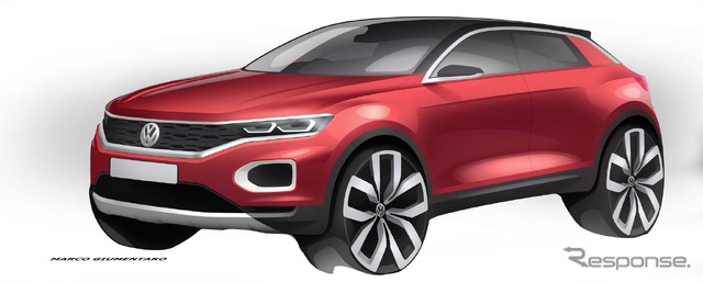 VW T-Roc のイメージスケッチ(参考画像)
