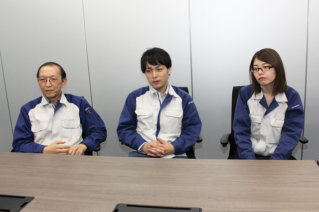 左から、スバル用品(株)開発・品証本部 開発部 担当副部長 阿左美健一さん、(株)SUBARU 部品用品本部 アクセサリー企画部 企画推進グループ 前田怜也さん、同・林洋子さん。