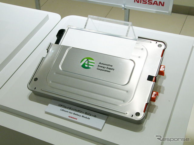 日産リーフに搭載されているリチウムイオン電池(参考画像)
