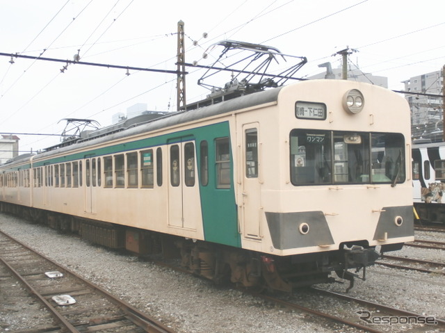 元西武401系（2代目）だった上信電鉄151形。5月25日がラストランとなる。