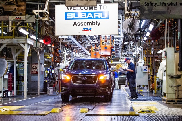 スバルの米国インディアナ工場で生産が開始されたアセント