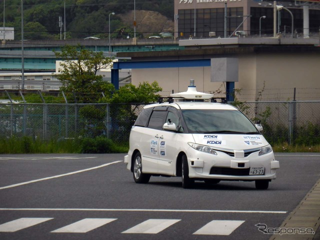 障害物がない場所ではスムーズな自動運転走行が行われていた