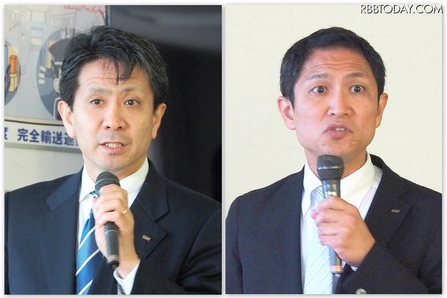 KDDI ビジネスIoT企画部 部長の原田圭悟氏(左)とKDDI総合研究所 執行役員 コネクティッドネットワーク部門 部門長の大谷朋広氏(右)
