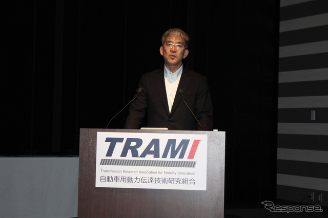 自動車用動力伝達技術研究組合(TRAMI=トラミ)理事長の前田敏明氏。