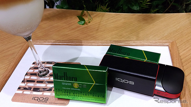 IQOS愛用者500万人突破記者発表_IQOS「Motor Edition」や「イエローメンソール」(東京・銀座、2018年5月25日)