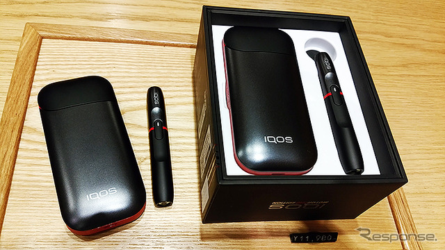 IQOS愛用者500万人突破記者発表_IQOS「Motor Edition」や「イエローメンソール」(東京・銀座、2018年5月25日)