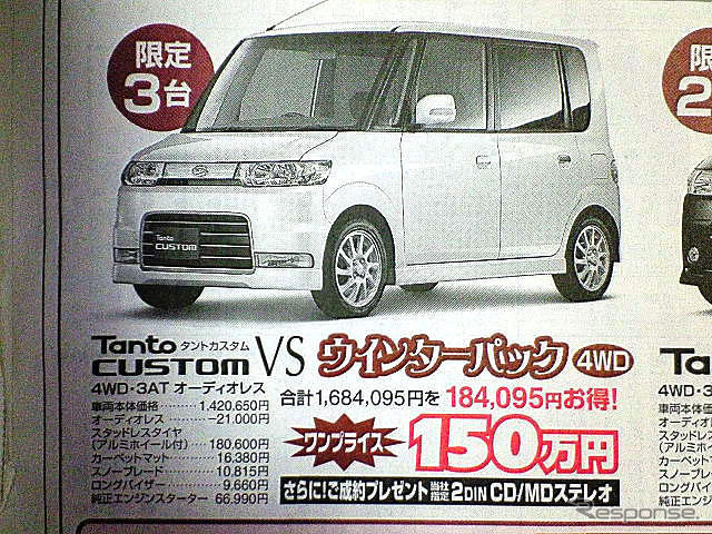 【冬に備える値引き情報】このプライスでこの軽自動車を購入できる!!