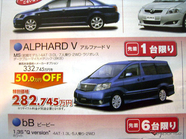 【冬に備える値引き情報】アルファード 50万円引き…ミニバン&RV