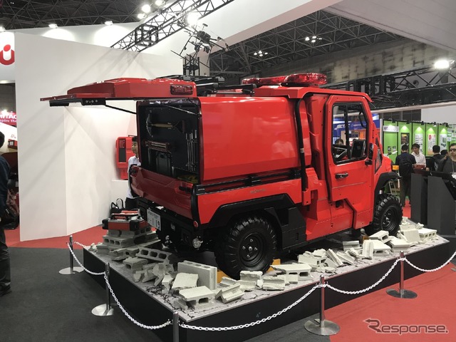 モリタの新型消防車「小型オフロード消防車 Red Ladybug」（東京国際消防防災展2018）