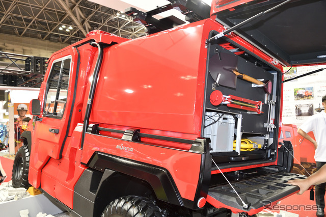 モリタの新型消防車「小型オフロード消防車 Red Ladybug」（東京国際消防防災展2018）