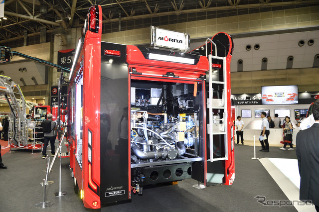 モリタの専用キャブ付MT2 Intelligent Attacker(東京国際消防防災展2018)