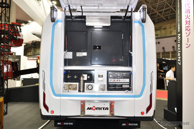 モリタの窒素富化空気（NEA）システム搭載車 Miracle N7（東京国際消防防災展2018）