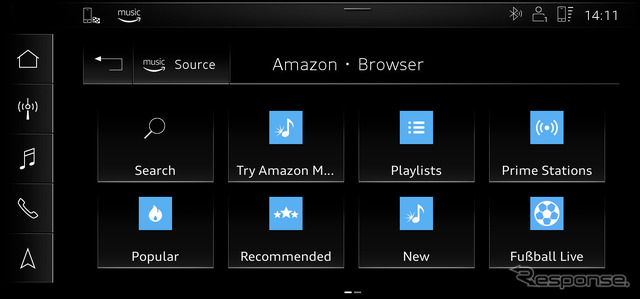 アウディMMIに統合されたAmazon Music