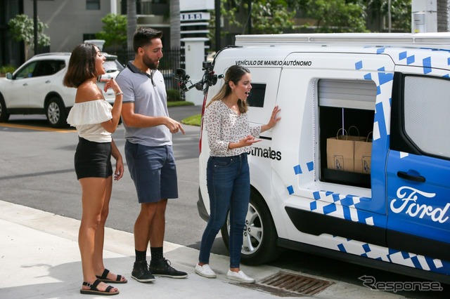 フォードモーターの宅配専用の自動運転車