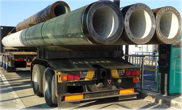 制限の2倍を超える過積載で告発された車両(参考画像)