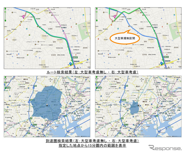 NAVITIME API 大型車規制情報