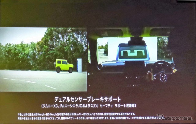 作動範囲は自車速度約5km/h~約100km/h(対象が歩行者の場合は約5km/h~約60km/h)と広範囲
