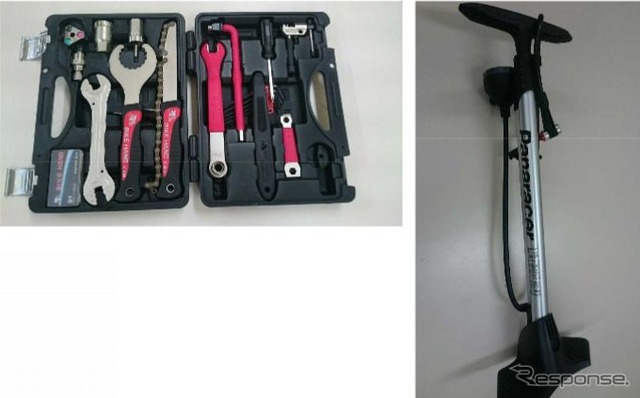 宗谷本線の5駅で貸し出される自転車用工具。サイクリストに利便を図る無料サービスは、JRグループとしては珍しい。