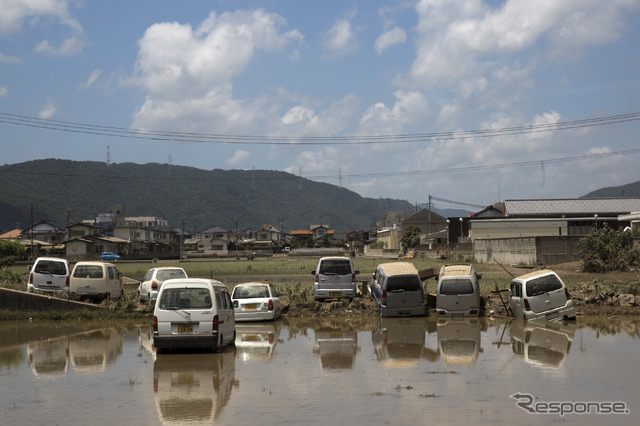 平成30年7月豪雨（7月10日、岡山県倉敷市）　(c) Getty Images