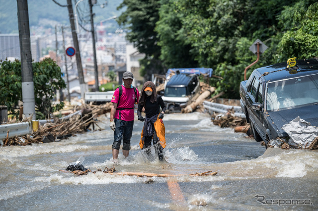 平成30年7月豪雨（7月10日、広島市）　(c) Getty Images
